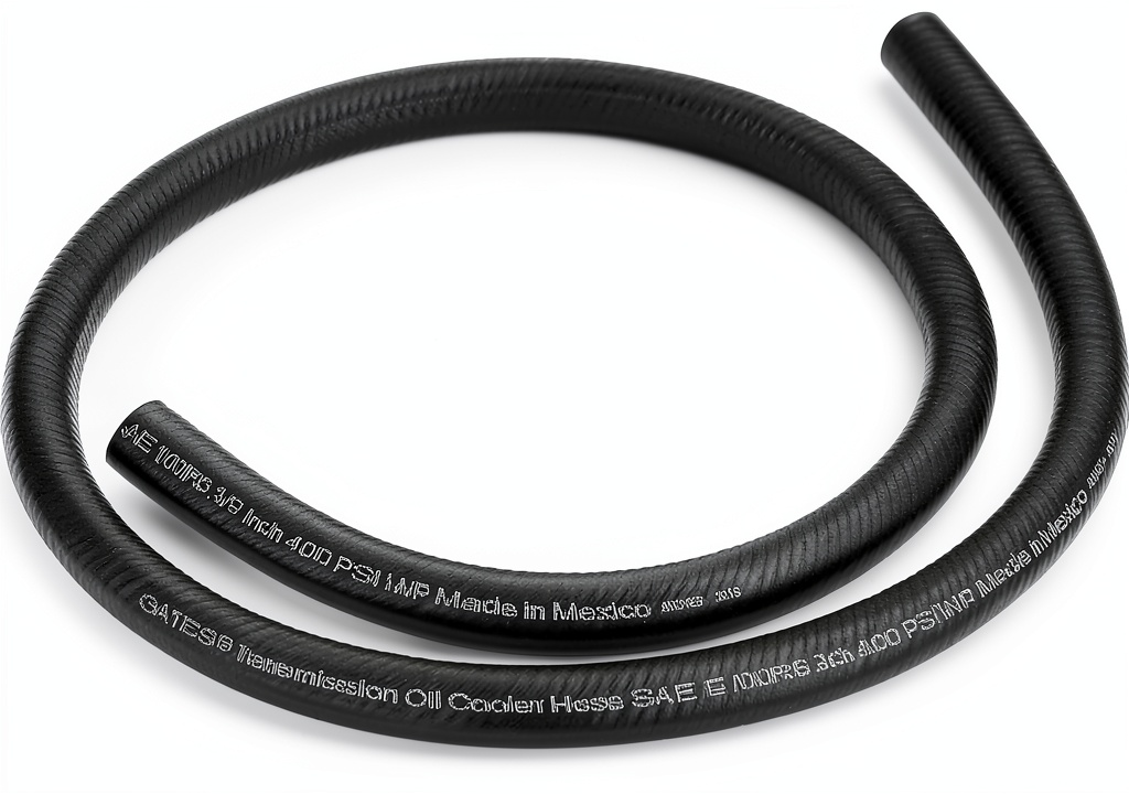 Gates transmission oil cooler hose installed in a turbocharger system