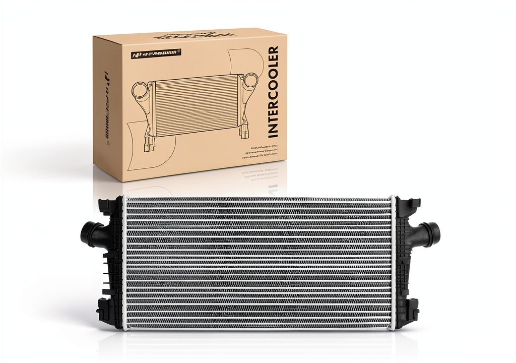 A-Premium intercooler installed in a Buick engine bay