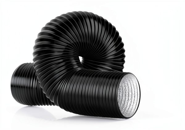 6" Air Duct 16 FT Long Black Flexible Ducting HVAC Ventilation Air Hose 2 Clamps Aluminum PVC Vent Hose Insulated Air Ducting for Ventilation Heating Exhaust HVAC Dryer Vent Hose Flexible-5