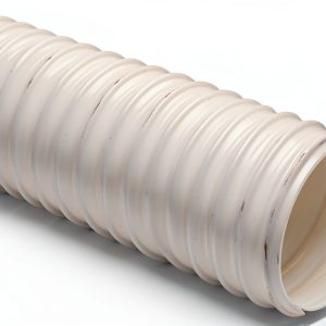 Flexadux T-7 Thermoplastic Rubber Duct Hose, White, 3" ID, 0.030" Wall, 25' Length-0