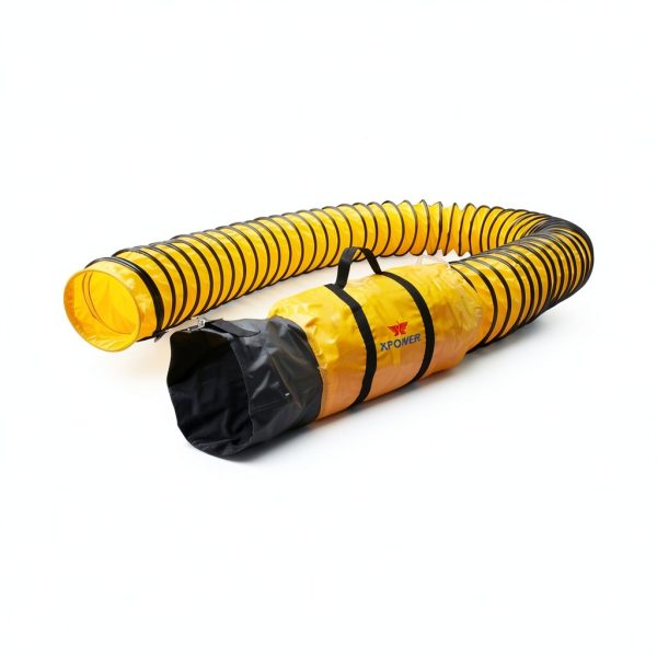 XPOWER 8 Inch Flexible Duct Hose for Exhaust Fans — 25' PVC Ducting Hose w/ -20 to 180 degrees F Temperature Range for Ventilation, Blower & Ductwork-0