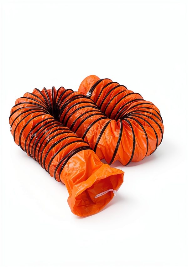 VEVOR 12inch PVC Flexible Duct Hose 32ft Orange Industrial Ventilation-5