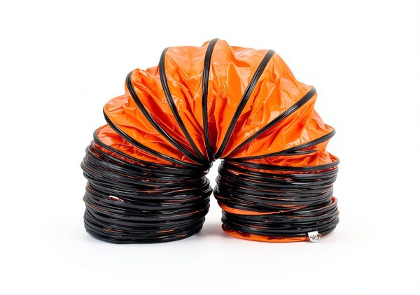 VEVOR 12inch PVC Flexible Duct Hose 32ft Orange Industrial Ventilation-1